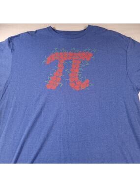 Delta Cherry Pi Crew Neck Short Sleeve Graphic T-Shirt Mens Size XL Blue